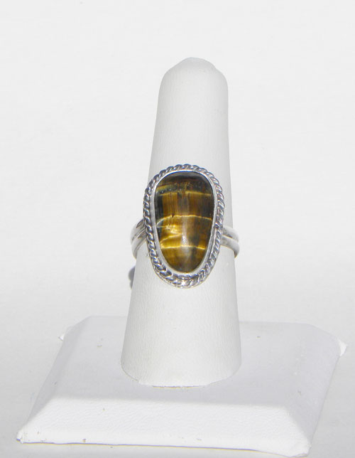 yellow tiger eye ring