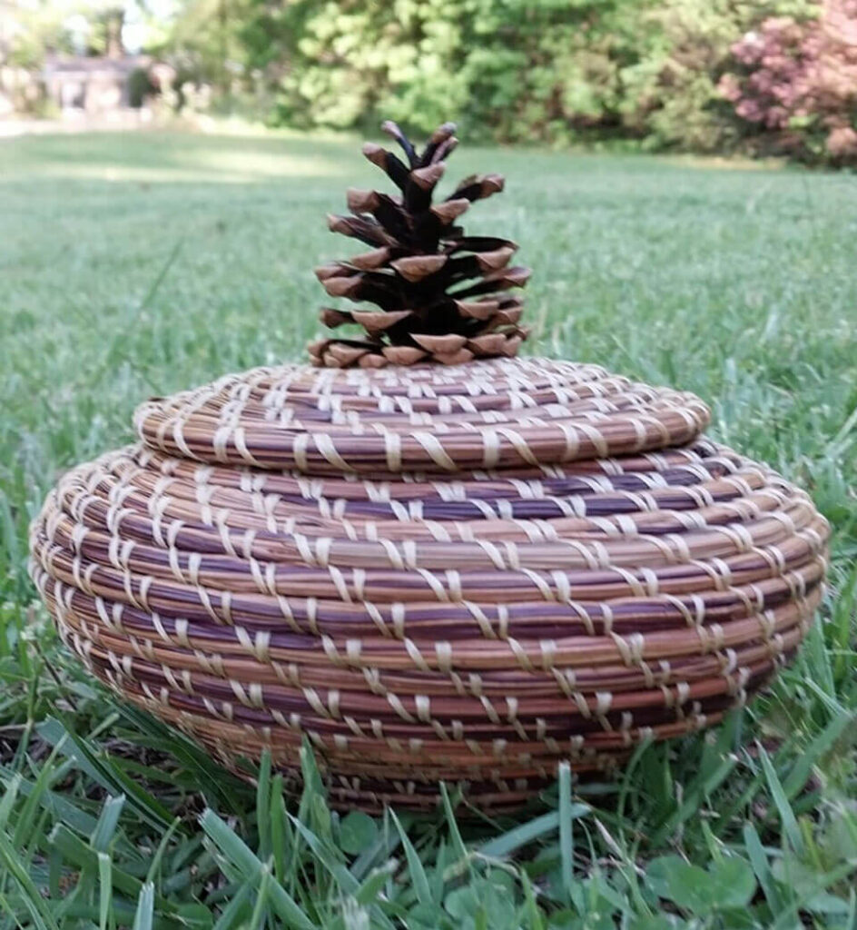 heather seaman pine needle basket