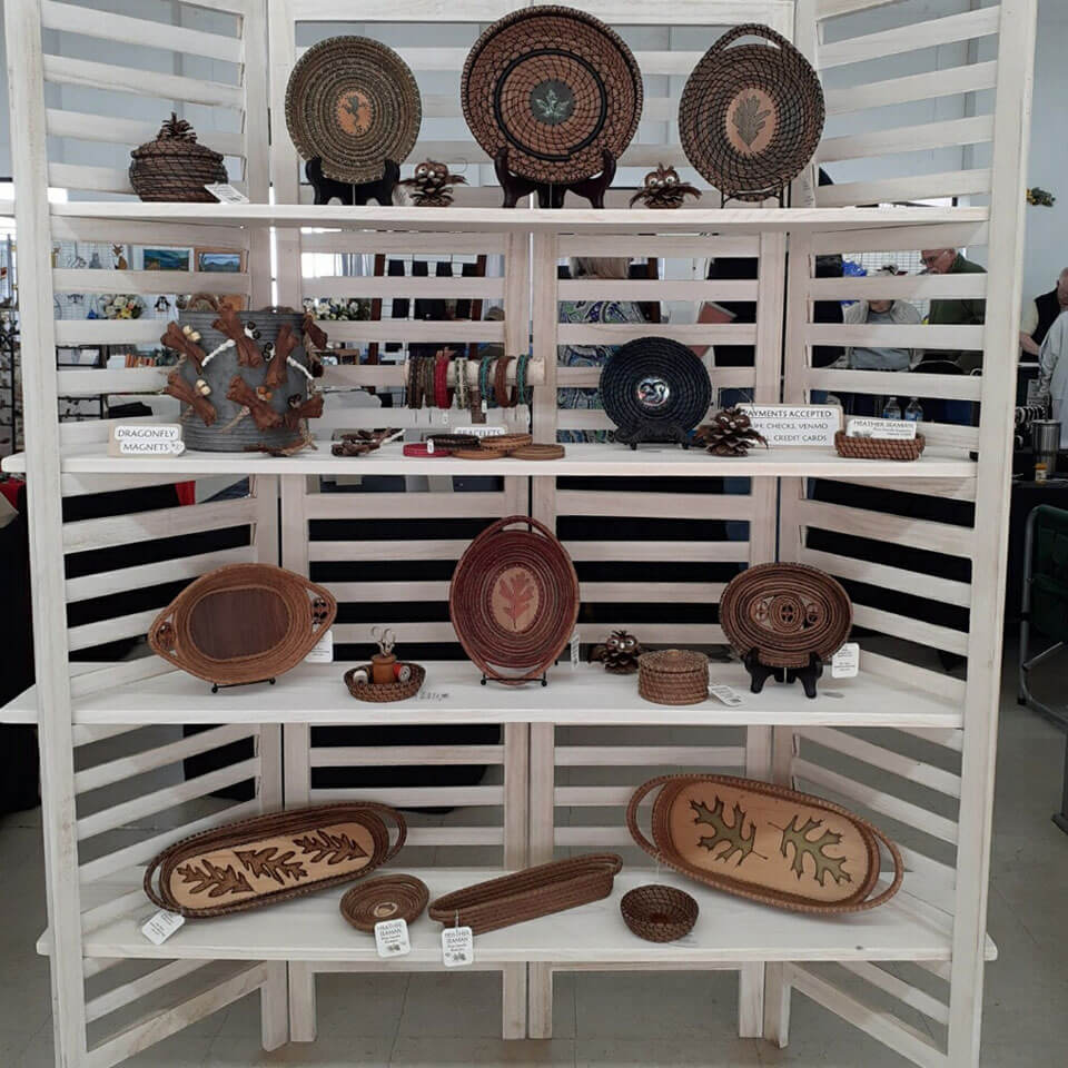 heather seaman pine needle basket